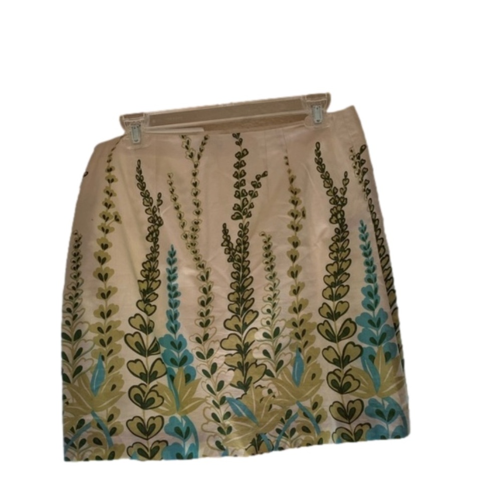 The Loft Cream floral A line skirt